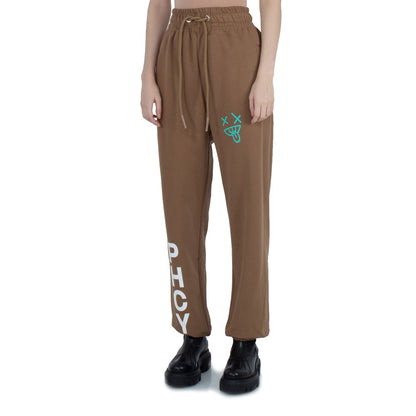  - Brown Cotton Women Trouser