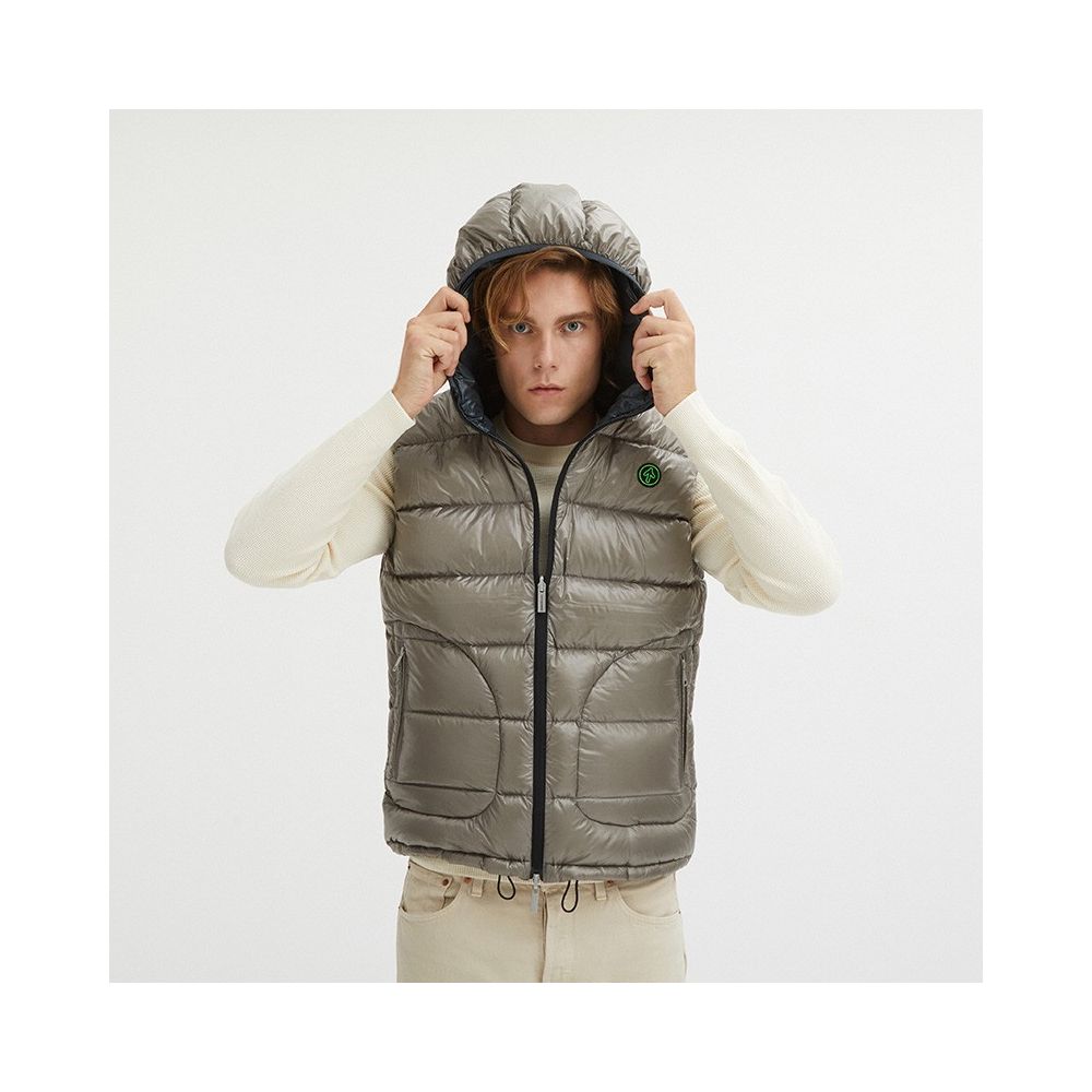 Gray Nylon Men's Reversible Vest - The Luxe Alliance