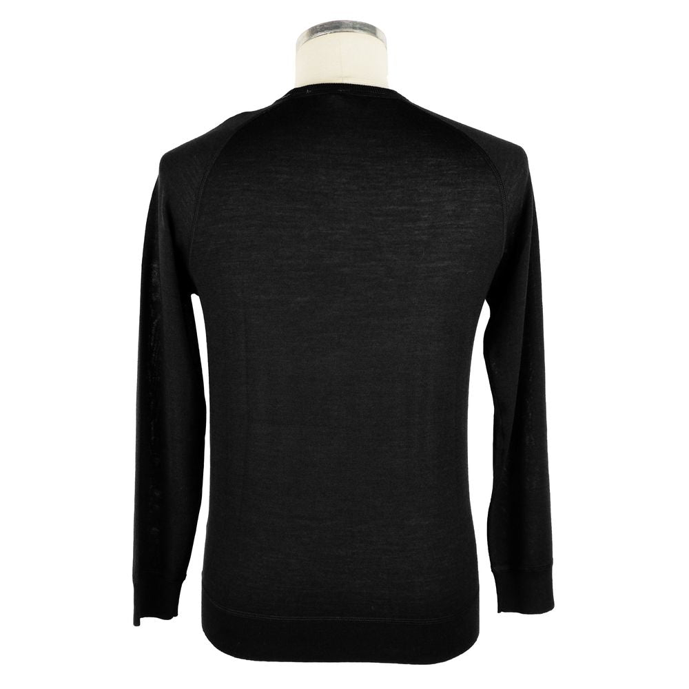  - Black Wool Men Sweater