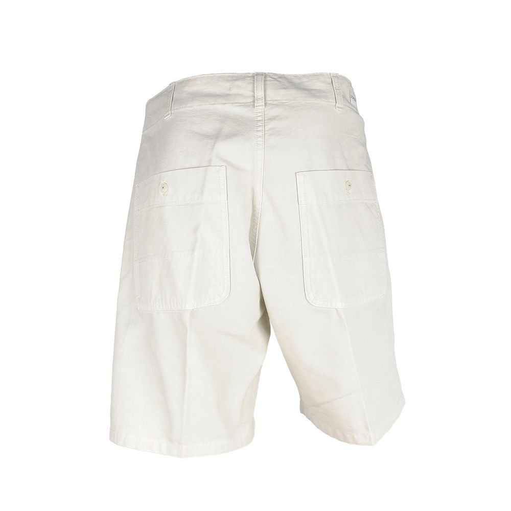  - White Cotton Men's Bermuda Short