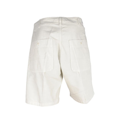  - White Cotton Men's Bermuda Short