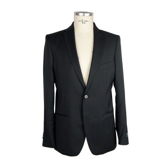  - Black Wool Men Suit