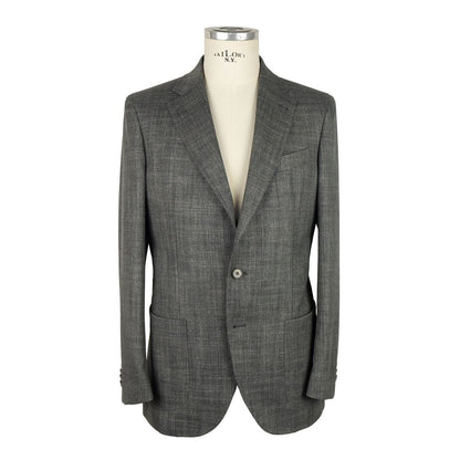  - Gray Wool Men Jacket