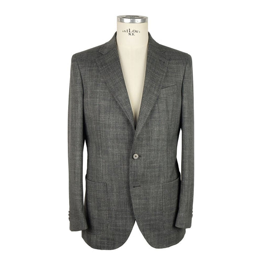  - Gray Wool Men Jacket