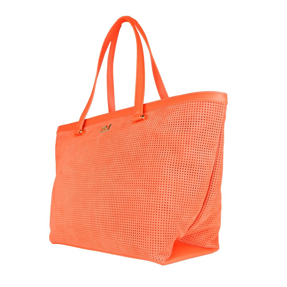  - Orange Calfskin Women Handbag