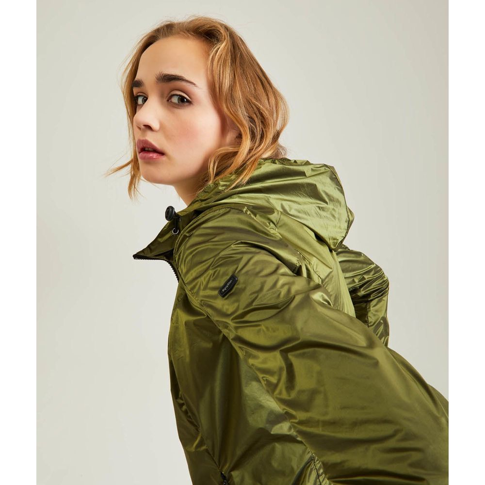 Green Polyamide Women Jacket - The Luxe Alliance