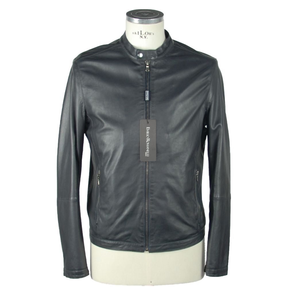  - Sapphire Elegance Leather Jacket