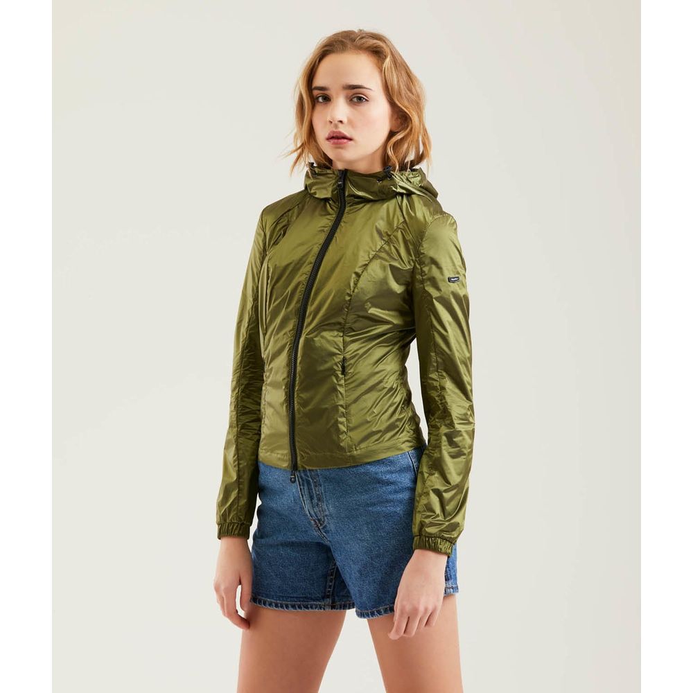 Green Polyamide Women Jacket - The Luxe Alliance