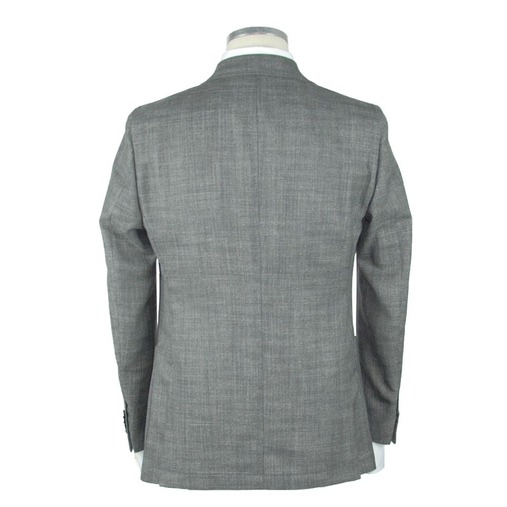  - Gray Wool Men Blazer