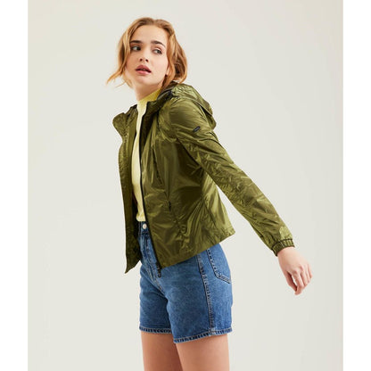 Green Polyamide Women Jacket - The Luxe Alliance