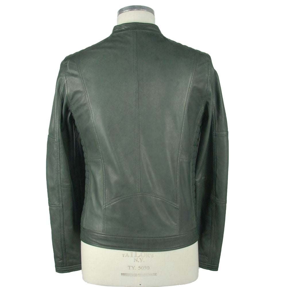 Emerald Elegance Leather Jacket - The Luxe Alliance