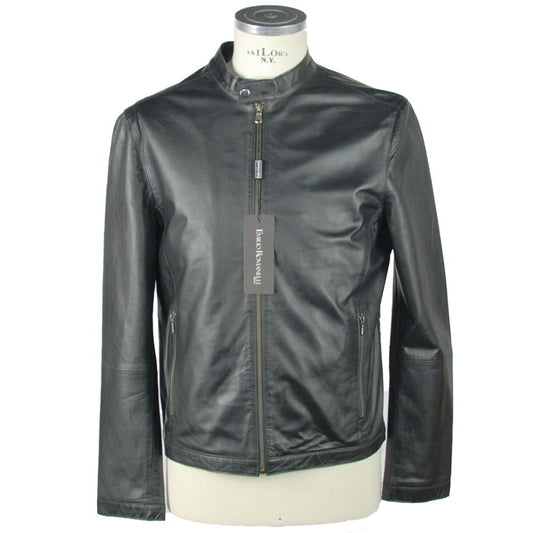  - Sleek Leather Black Jacket