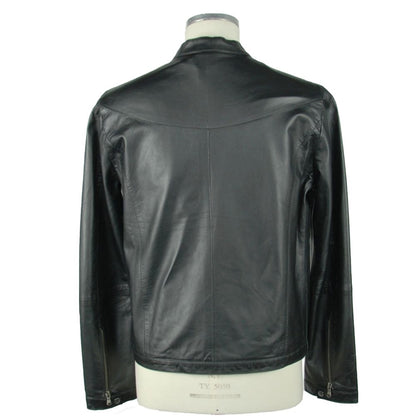  - Sleek Leather Black Jacket