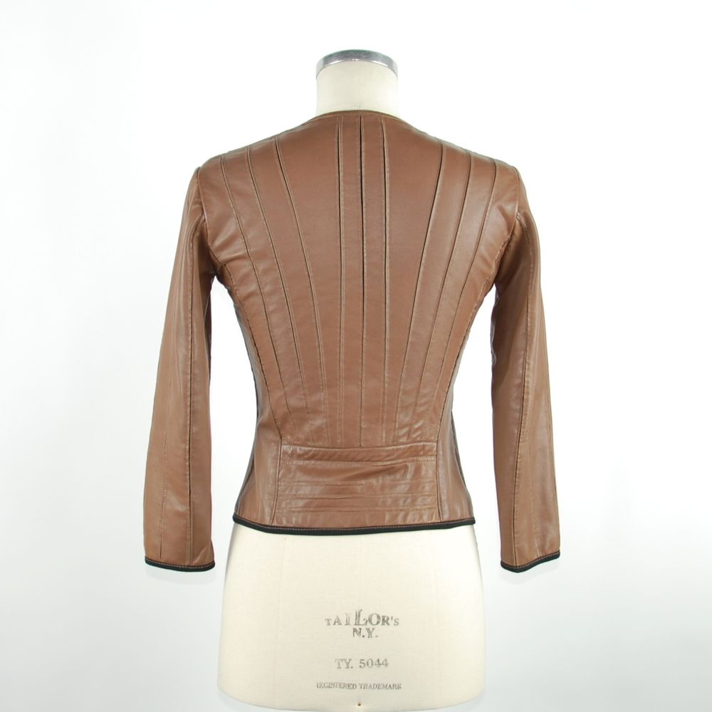  - Brown Leather Women Jacket