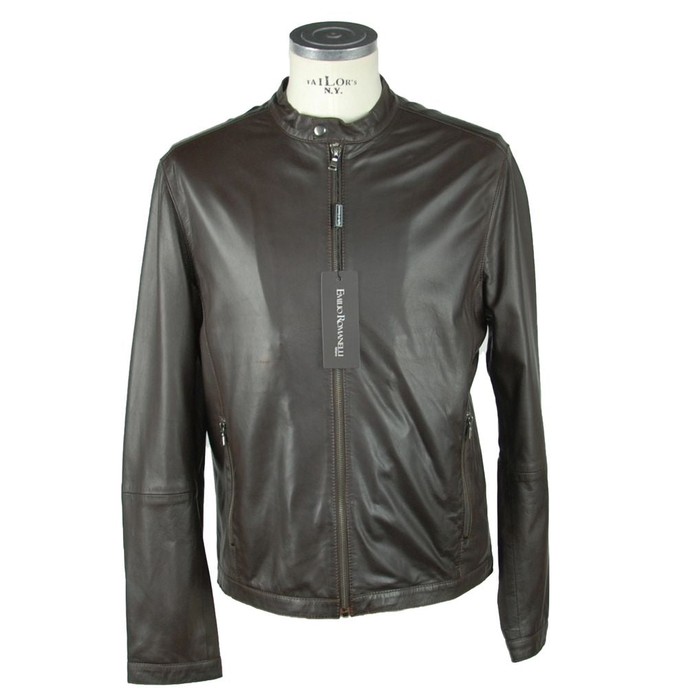  - Emilio Romanelli Elegant Leather Jacket