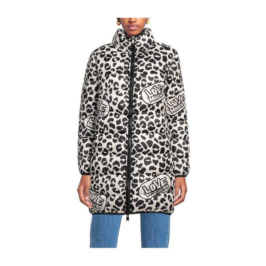  - Chic Leopard Print Down Jacket