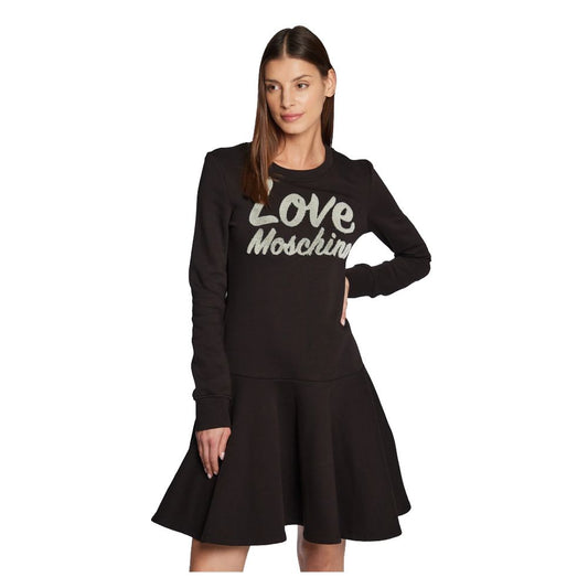  - Chic Embossed Logo Cotton Blend Dress