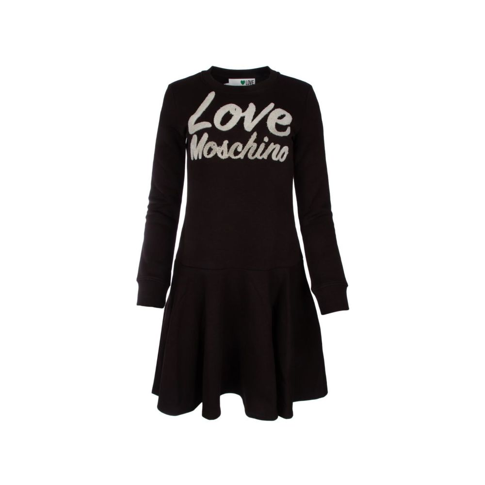  - Chic Embossed Logo Cotton Blend Dress