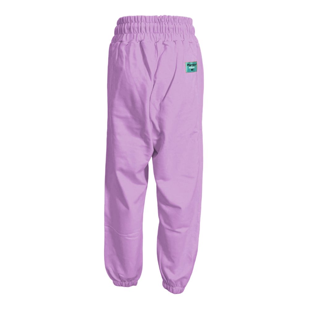  - Chic Purple Cotton Sweatpants with Logo