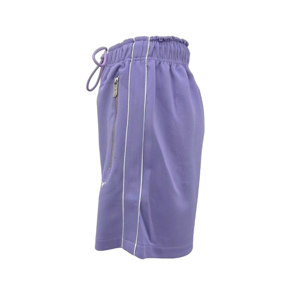  - Chic Purple Bermuda Shorts with Side Stripes