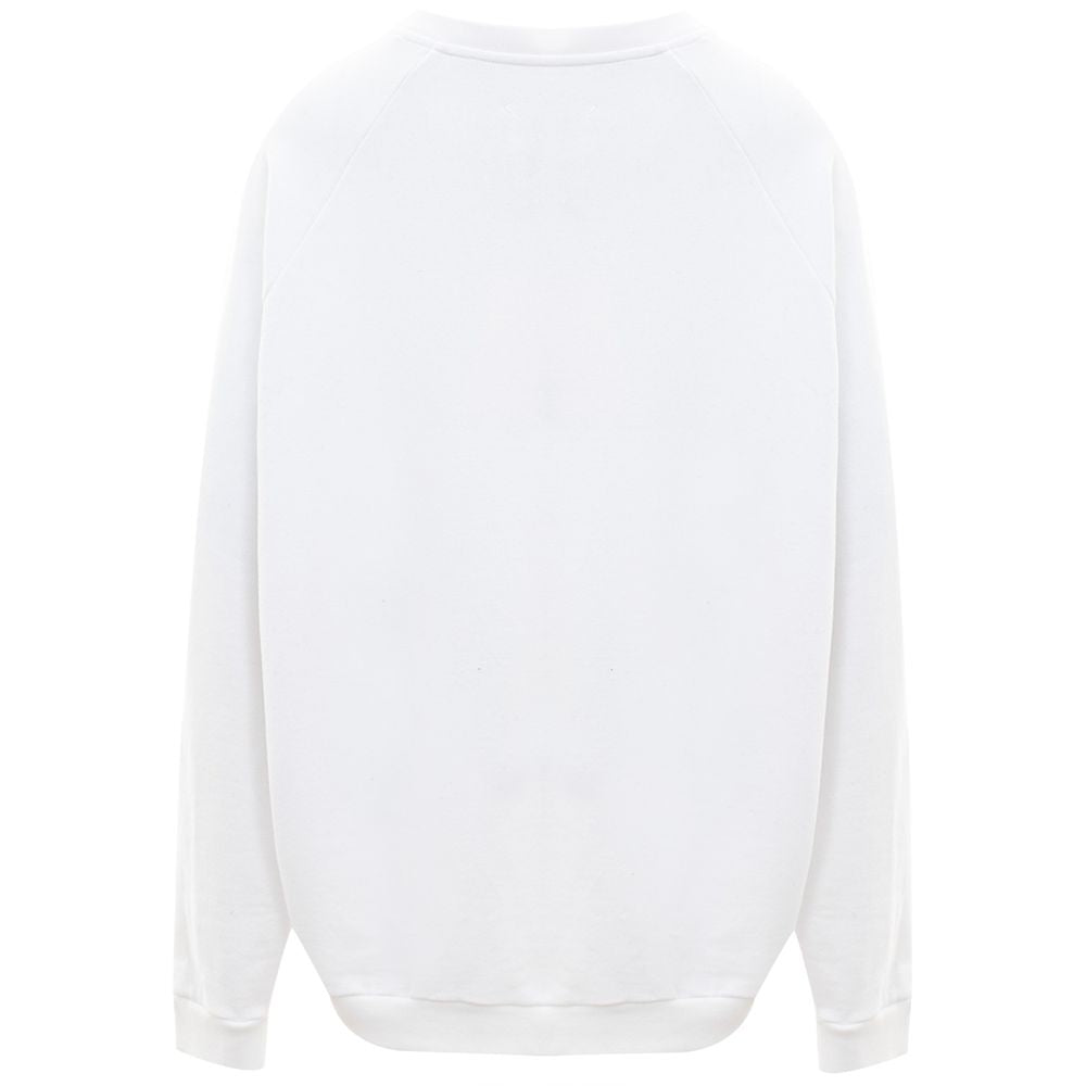 Elegant Cotton Knit Sweater in Pristine White - The Luxe Alliance