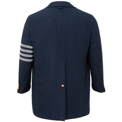  - Elegant Acrylic Blue Jacket for Men