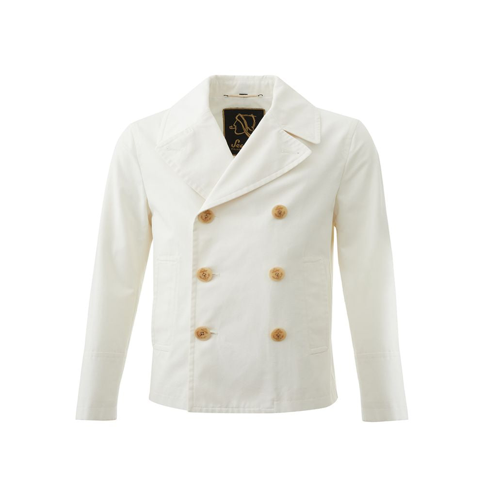  - Elegant White Polyamide Jacket