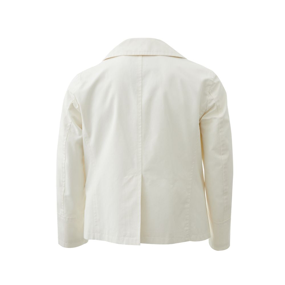  - Elegant White Polyamide Jacket