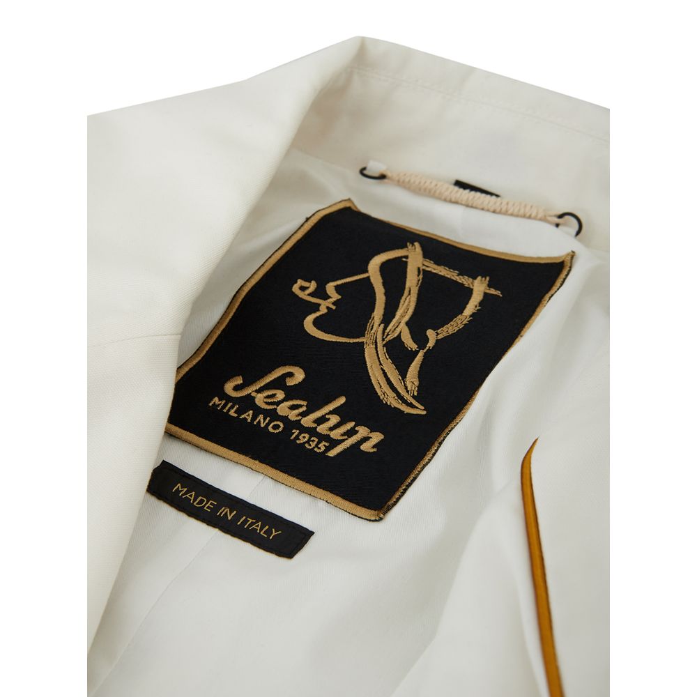  - Elegant White Polyamide Jacket