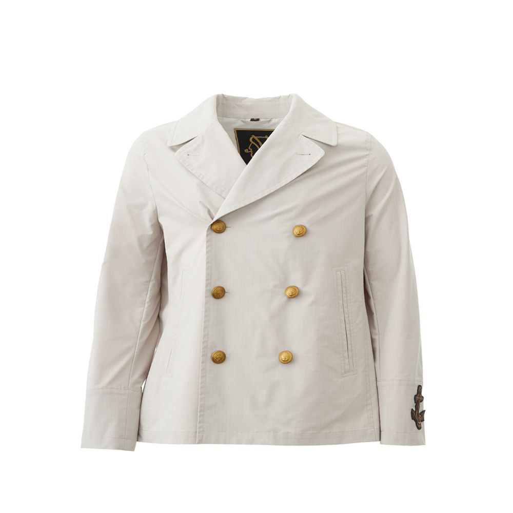  - Pristine White Polyester Jacket