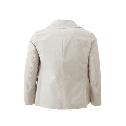  - Pristine White Polyester Jacket