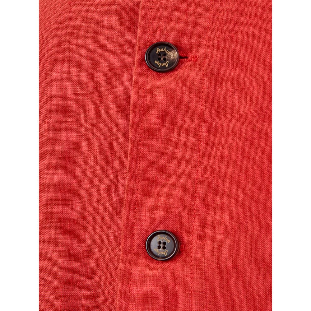  - Elegant Orange Polyester Jacket