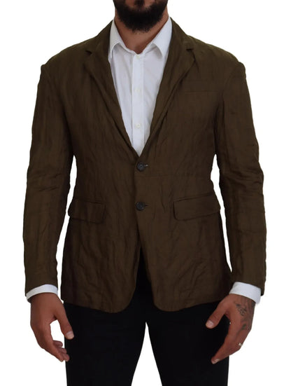  - Green Single Breasted Men Coat Blazer Jacket