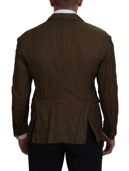  - Green Single Breasted Men Coat Blazer Jacket