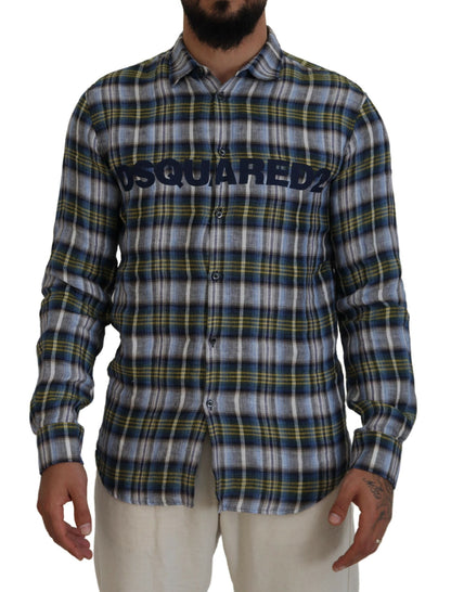 Multicolor Checkered Casual Men Long Sleeves Shirt - The Luxe Alliance