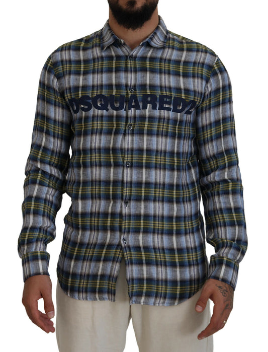 Multicolor Checkered Casual Men Long Sleeves Shirt - The Luxe Alliance