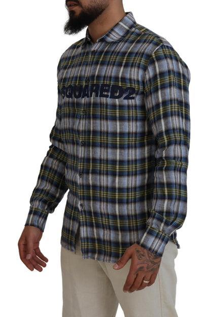 Multicolor Checkered Casual Men Long Sleeves Shirt - The Luxe Alliance