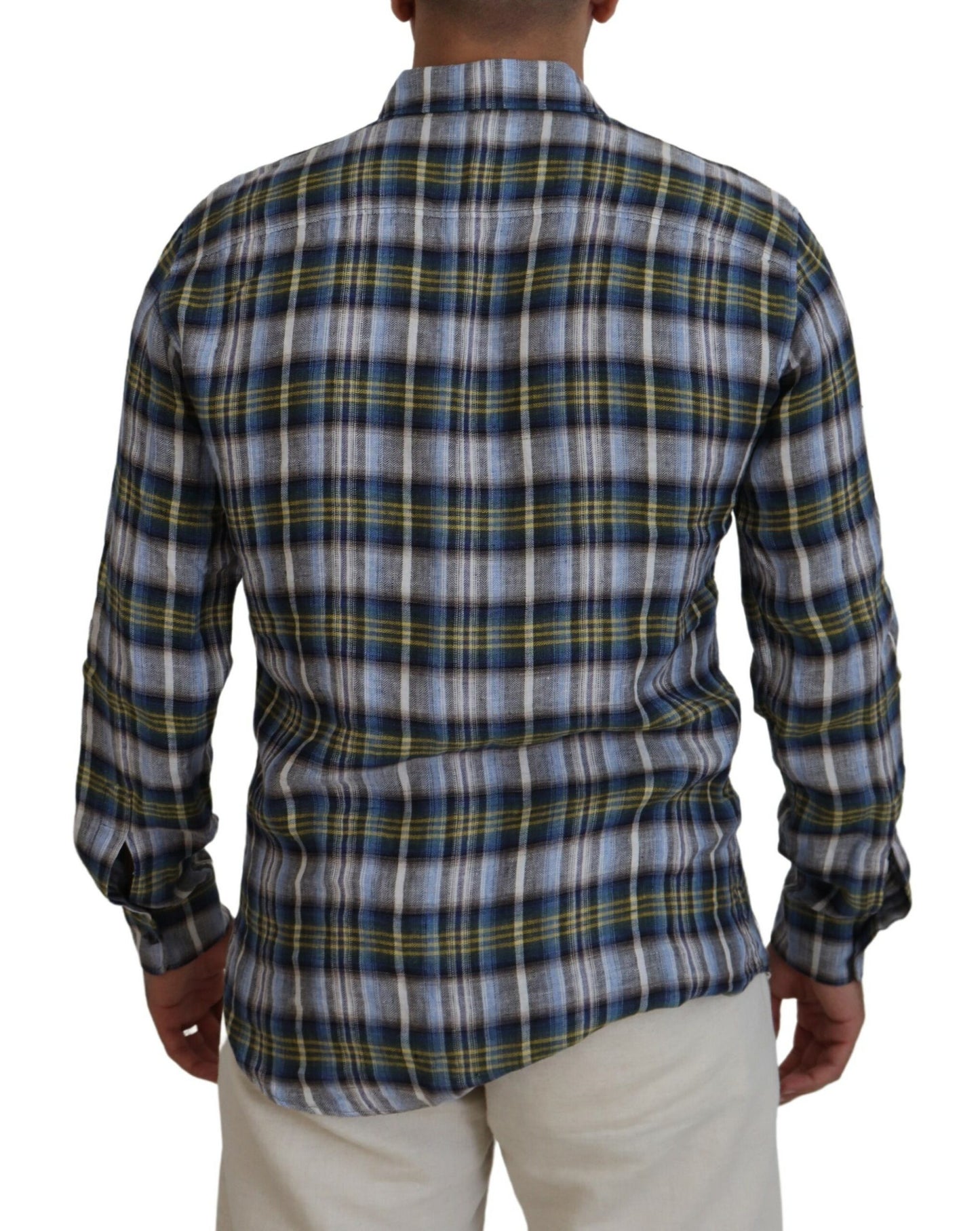 Multicolor Checkered Casual Men Long Sleeves Shirt - The Luxe Alliance