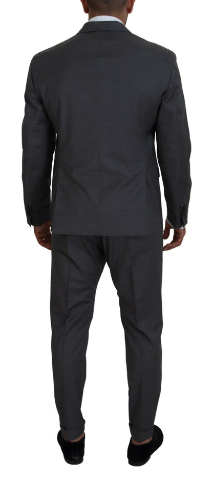 Gray Wool Single Breasted 2 Piece CIPRO Suit - The Luxe Alliance