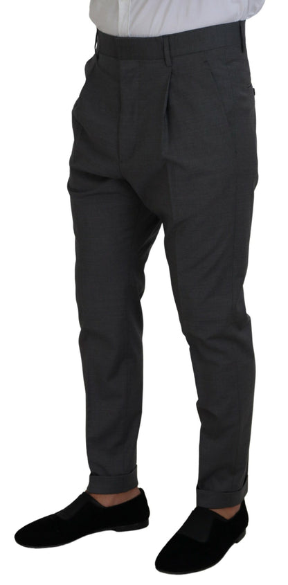 Gray Wool Single Breasted 2 Piece CIPRO Suit - The Luxe Alliance