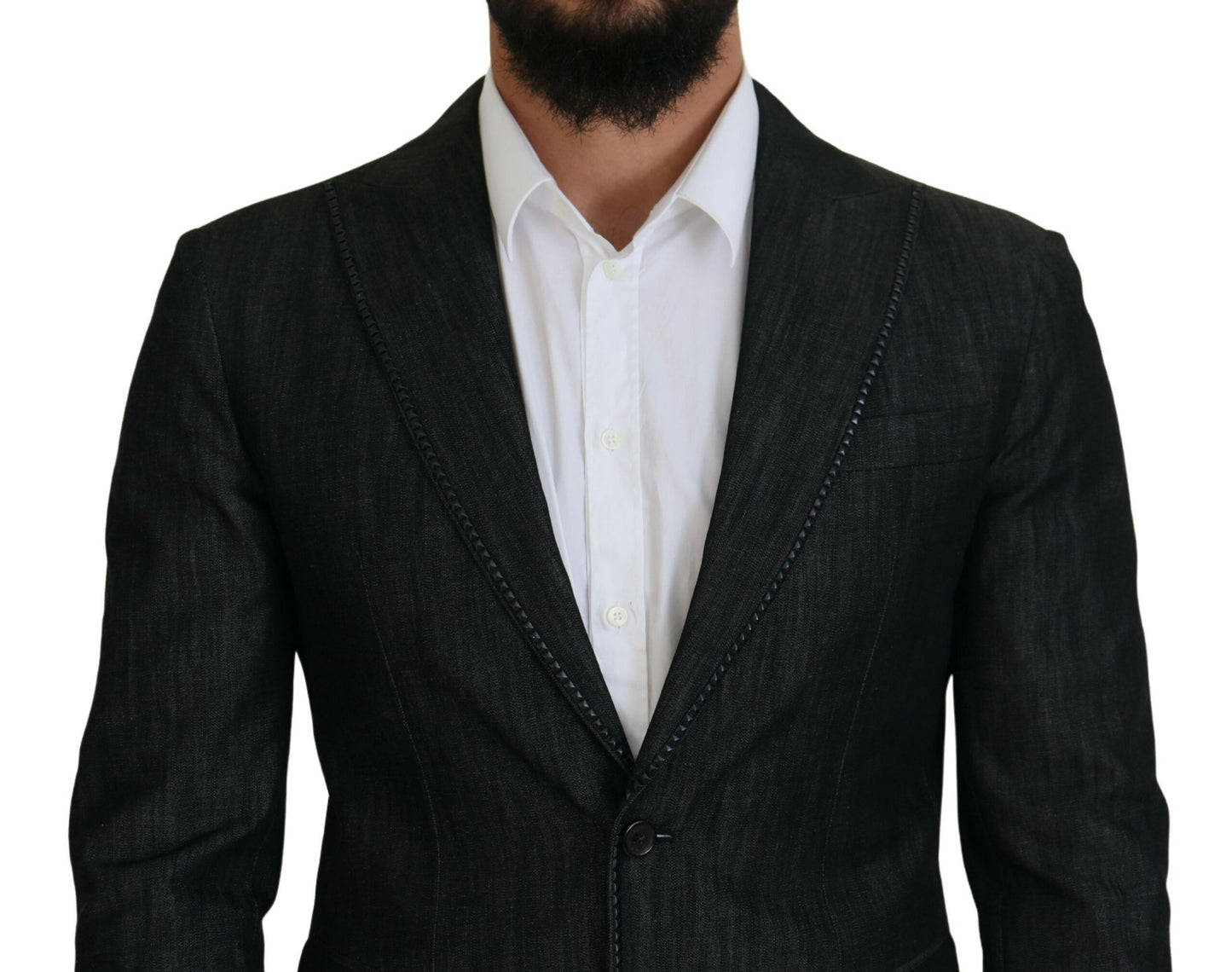 Black Cotton Single Breasted 2 Piece MIAMI Suit - The Luxe Alliance