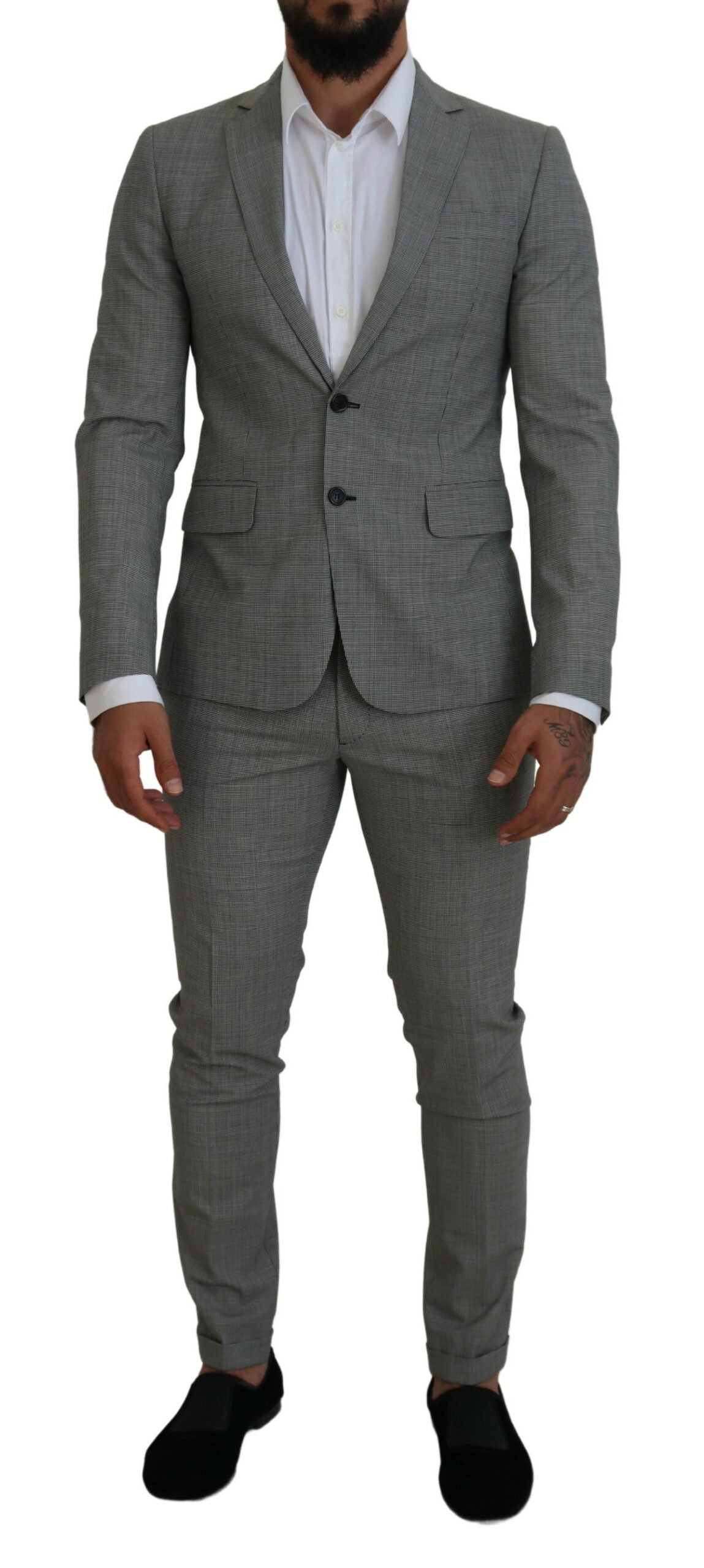 Gray Wool Single Breasted 2 Piece PARIS Suit - The Luxe Alliance