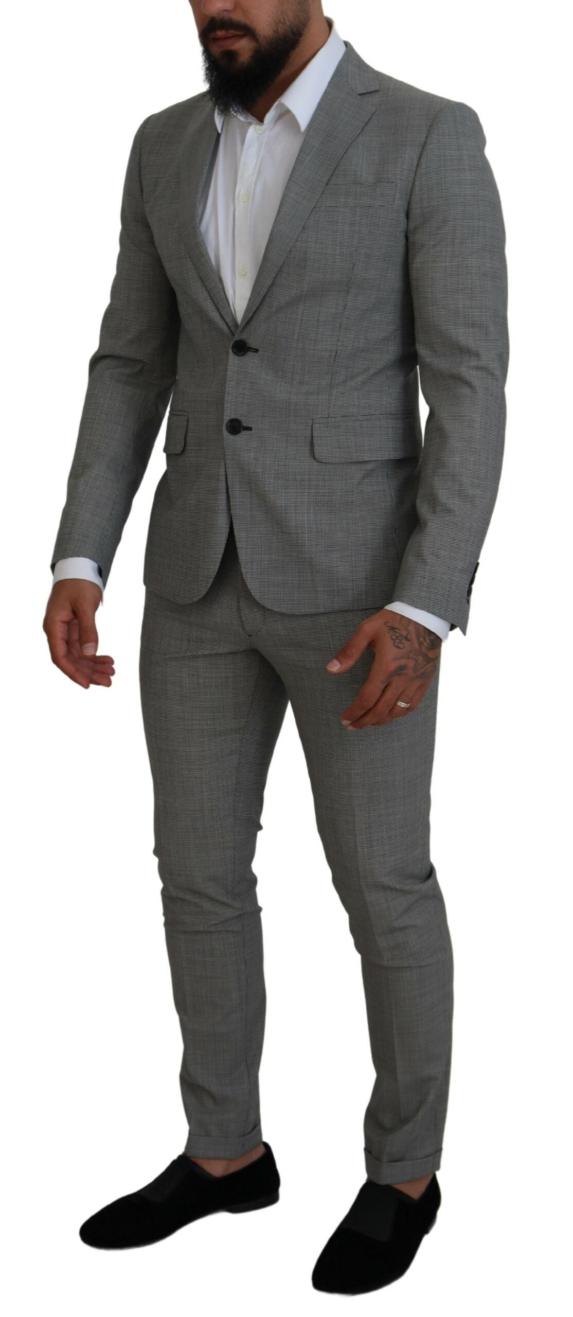 Gray Wool Single Breasted 2 Piece PARIS Suit - The Luxe Alliance