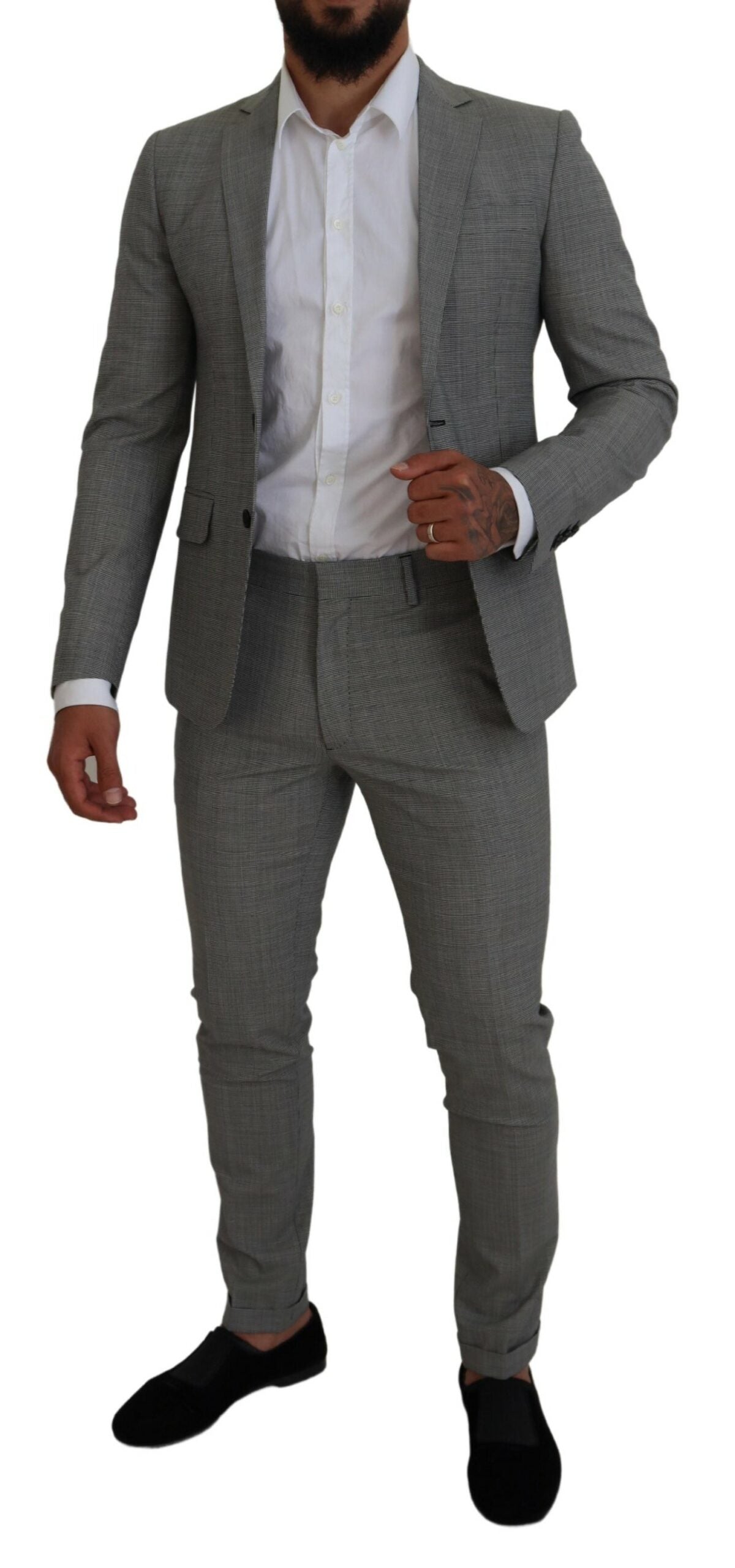 Gray Wool Single Breasted 2 Piece PARIS Suit - The Luxe Alliance