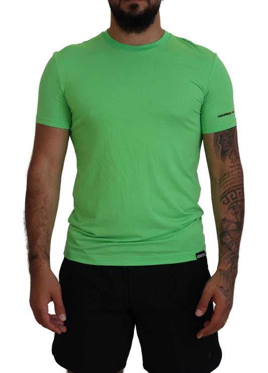 Green Modal Short Sleeves Crewneck T-shirt - The Luxe Alliance