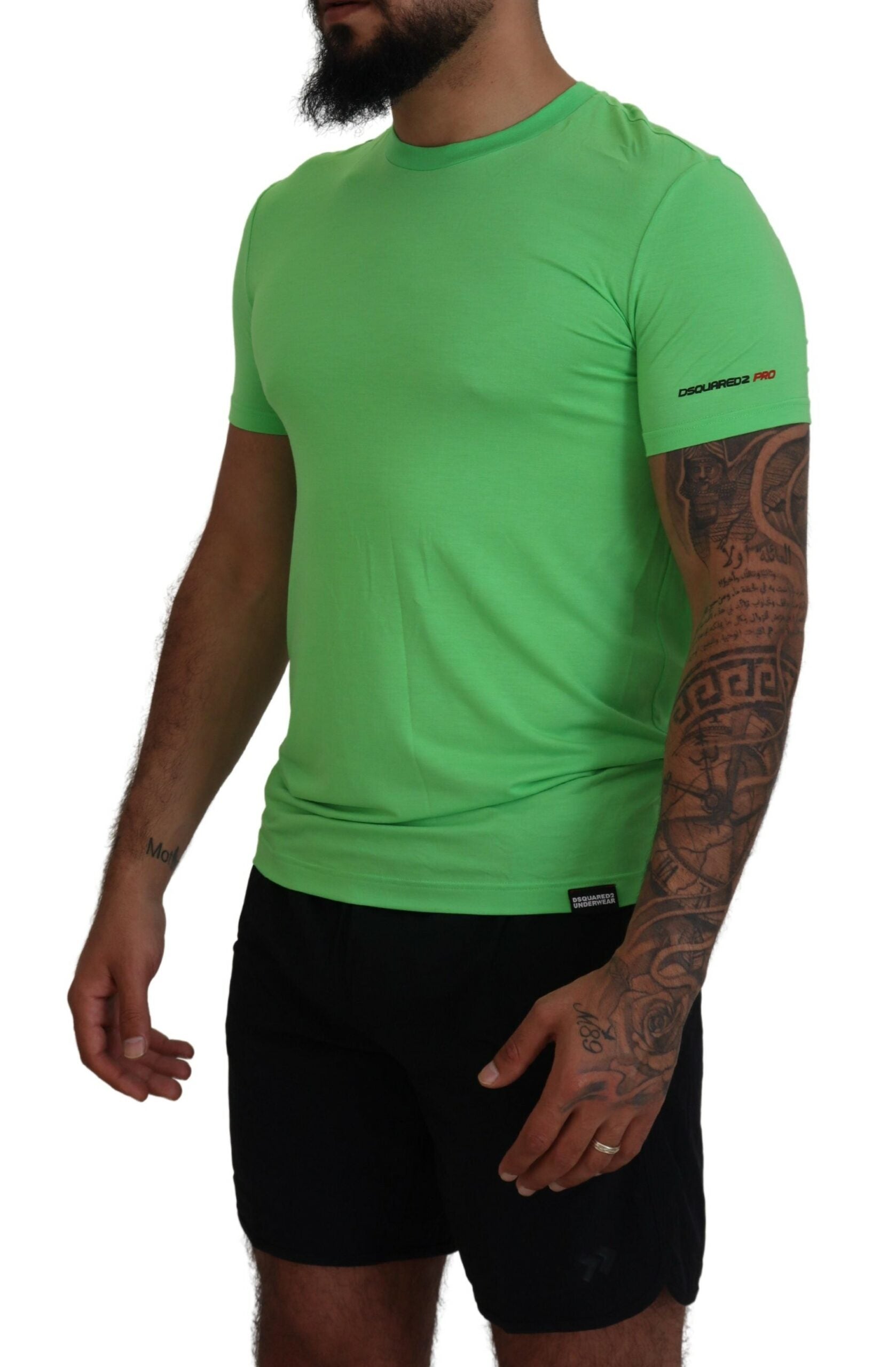 Dsquared2 Green Modal Short Sleeves Crewneck T-shirt