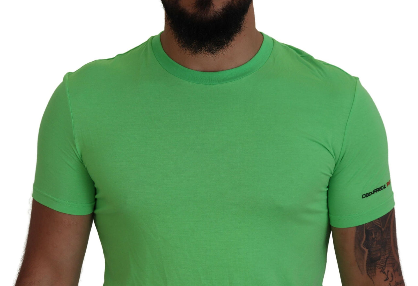 Green Modal Short Sleeves Crewneck T-shirt - The Luxe Alliance