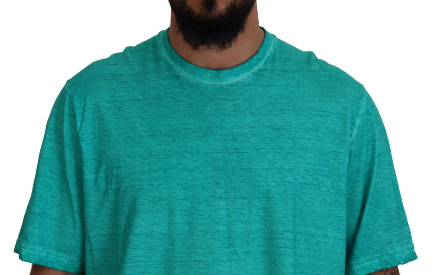 Light Green Cotton Linen Short Sleeves T-shirt - The Luxe Alliance