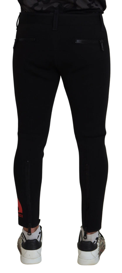  - Back Polyamide Slim Fit Logo Print Pants