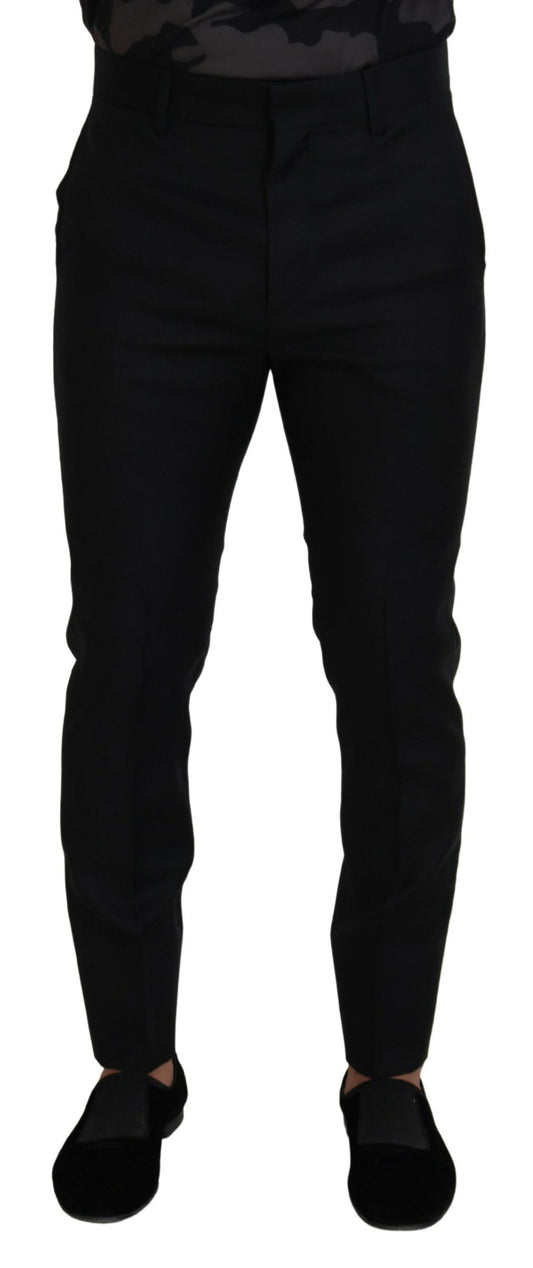 Back Virgin Wool Slim Fit Men Formal Pants - The Luxe Alliance